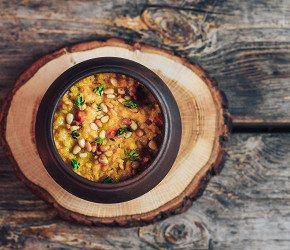Фотография рецепта Пшенная каша с тыквой и орехами
