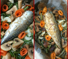 Фотография рецепта Скумбрия с овощами