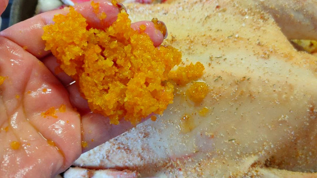 Фото шага рецепта Домашняя курица запеченная с яблоками и гарниром из зеленой фасоли 189448 шаг 8