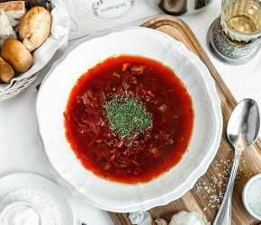 Фотография рецепта Борщ с квашенной капустой и морковью