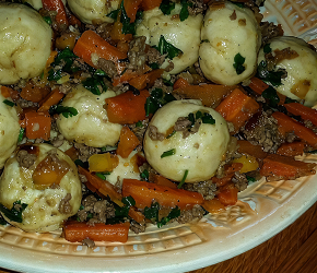 Фотография рецепта Полтавские галушки с мясом