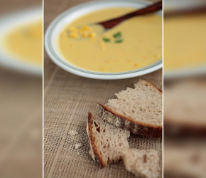 Фотография рецепта Суп-пюре из консервированной кукурузы