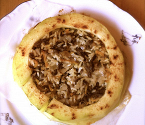 Фотография рецепта Кольца кабачков с рисом и фаршем