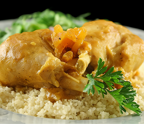 Фотография рецепта Курица с абрикосами и имбирем