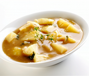 Фотография рецепта Картофельный суп на мясном бульоне