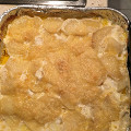 Фотография рецепта Запеченный картофель в сливках и чесноке (Gratin dauphinoise) автор Елена Гнедовская
