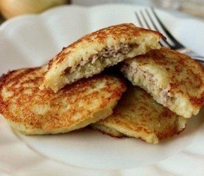 Фотография рецепта Картофельные драники с мясом
