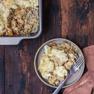 Рисовая запеканка с курицей и цветной капустой