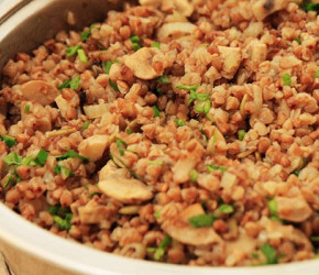 Фотография рецепта Гречка с курицей и грибами