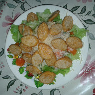 Салат с креветками и овощами
