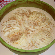 Творожный пирог с яблоками