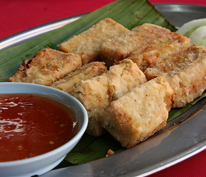 Фотография рецепта Хрустящий тофу с соусом чили