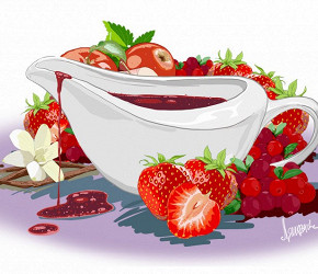 Фотография рецепта Ягодный соус из клюквы