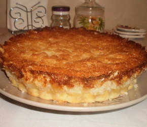 Фотография рецепта Пирог с ананасами под кокосовой заливкой «Райское наслаждение»