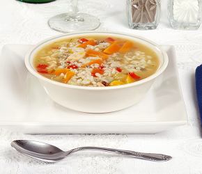 Фотография рецепта Суп с кроликом и рисом карнароли