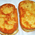 Фотография рецепта Хрустящие жареные гренки с курицей и сыром автор Елена Попова