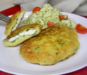 Фотография рецепта Драники с  начинкой из курицы
