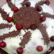 Быстрый бисквитный торт со сметанным кремом
