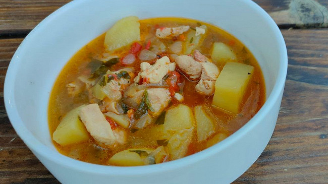 Фото шага рецепта Жаркое из курицы с овощами 174532 шаг 20