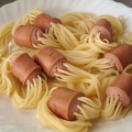 Фотография рецепта Спагетти с сосисками простой рецепт автор Олеся Кудесница леса