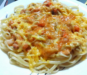 Фотография рецепта Паста с морепродуктами в сливочном соусе