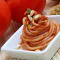 Фотография рецепта Острая паста с кедровыми орешками и зеленью автор Оля Давыдова