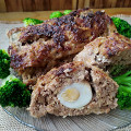 Фотография рецепта Мясной рулет с яйцом и брокколи автор ЮЛИЯ ТИМОФЕЕВА
