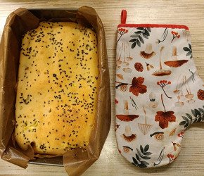 Фотография рецепта Заливной пирог с луком и яйцом