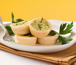 Фотография рецепта Корзиночки из теста фило с курицей и сыром