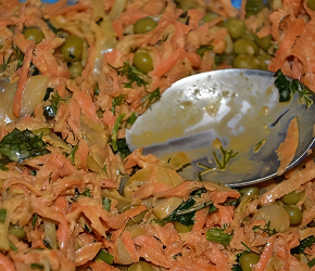 Фотография рецепта Салат из моркови с шампиньонами