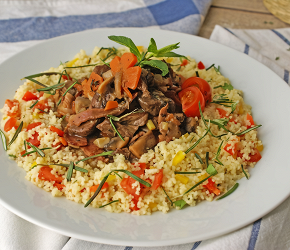 Фотография рецепта Говядина по-бургундски с кускусом