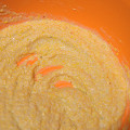 Фотография рецепта Пирог из кукурузной крупы с бананом и персиком автор Антонина Сапрыкина