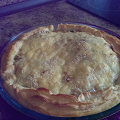 Фотография рецепта Слоеный пирог с луком, сыром и грецкими орехами автор Оля Давыдова