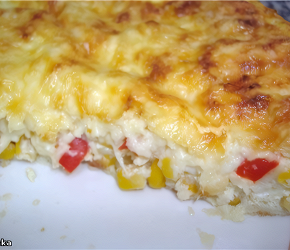 Фотография рецепта Овощная запеканка на основе кукурузной крупы