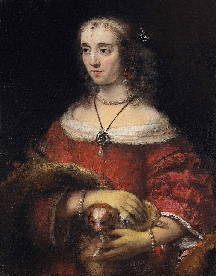 Рембрандт Харменс ван Рейн. Портрет дамы с собачкой. 1662–1665
