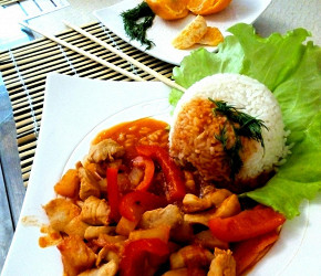 Фотография рецепта Курица в кисло-сладком соусе по-китайски