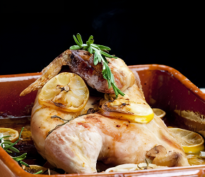 Фотография рецепта Лимонная курица с лавровым листом и молодым картофелем
