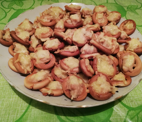 Фотография рецепта Закуска из куриного фарша и сыра