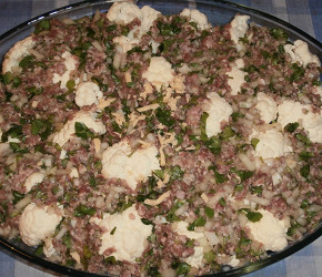 Фотография рецепта Запеканка с цветной капустой и фаршем
