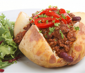 Фотография рецепта Картофель, фаршированный мясом и зеленью