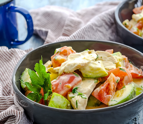 Фотография рецепта Быстрое рагу из кабачков с куриным филе