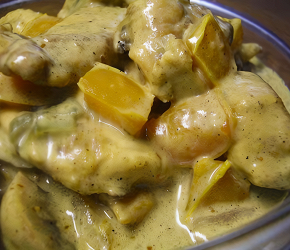 Фотография рецепта Куриное карри с шампиньонами