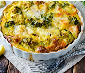 Фотография рецепта Запеканка с куриной грудкой и брокколи