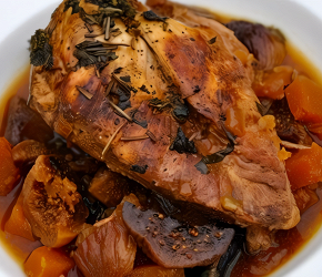 Фотография рецепта Курица с травами и инжиром