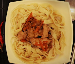 Фотография рецепта Лапша с острой курицей