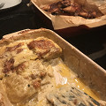Фотография рецепта Запеченный картофель в сливках и чесноке (Gratin dauphinoise) автор Елена Гнедовская