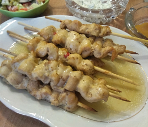 Фотография рецепта Шашлык из курицы с кориандром в духовке