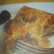 Блинчатый пирог с грибами