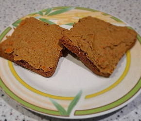 Фотография рецепта Паштет из куриной печени с яблоками на сковороде