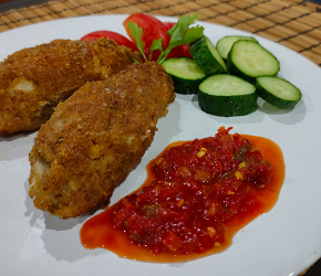 Фотография рецепта Куриные купаты с луком